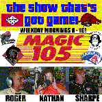 Hear Psychic John Russell on Magic 105 hosted by Roger, Nathan, and Sharp
